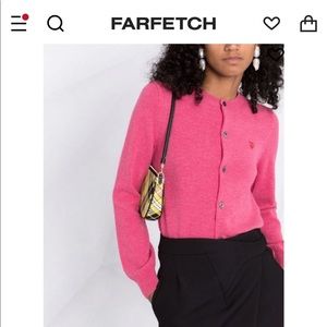 Comme Des Garcon Play Cardigan Pink—Size M